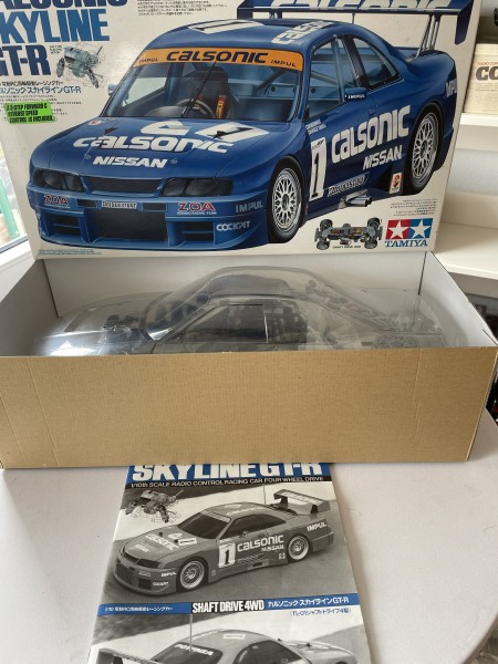 Tamiya 1/10 Vintage Bausatz RC Calsonic Skyline GT-R #58191 TL-01 Chassis 4WD Car