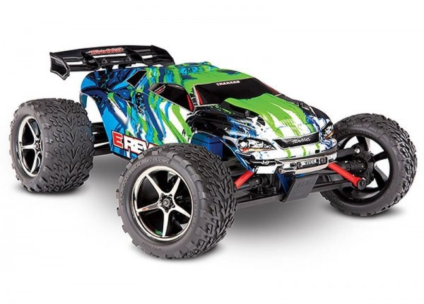 TRAXXAS E-Revo 4x4 grün RTR +12V-Lader+Akku 1/16 4WD Racing Truck Brushed