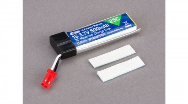 E-flite 1S 3,7V 500mAh 25C LiPo-Akku m. BEC-Stecker