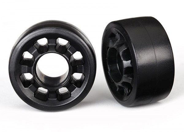 Komplettrad für Wheelie bar schwarz (2) TRAXXAS X-Maxx, XRT, Maxx