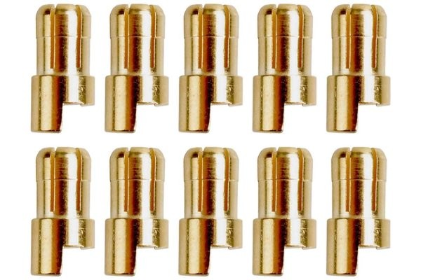 Goldkontakt Ø 6,0mm 10 Stecker