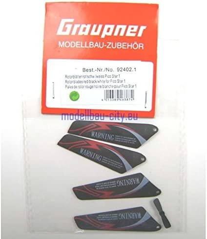 Graupner 92402.1 - Rotorblätter rot/schw./Weiss Pico Star