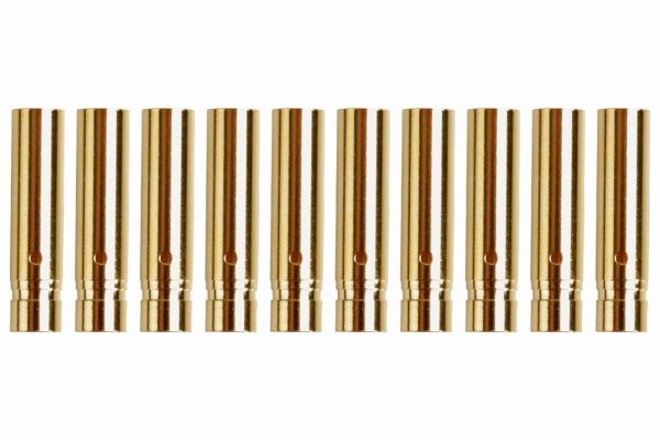 Goldkontakt Ø4,0mm Lötkelch geschlossen 10 Buchsen