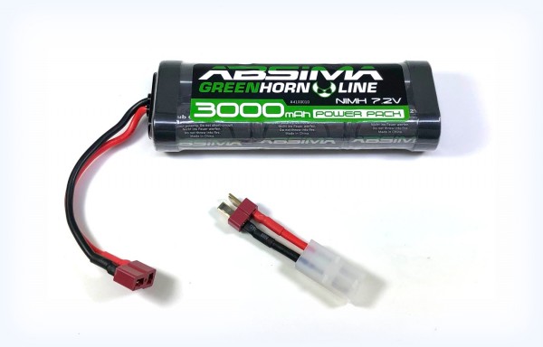 Greenhorn Stecksystem T-Plug mit Tamiya Adapter Minimum Kapazität 3000 mAh Spannung 7.2 Volt