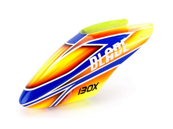 Fiberglass Canopy, Orange/Blue: Blade 130 X