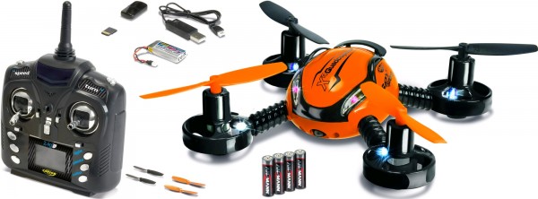 X4 Quadcopter SPY SPORT 100 RTF GHz ink.Cam Farbe Orange