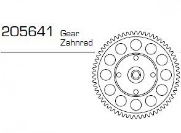 CY-2 Hauptzahnrad 62 Zähne Stahl