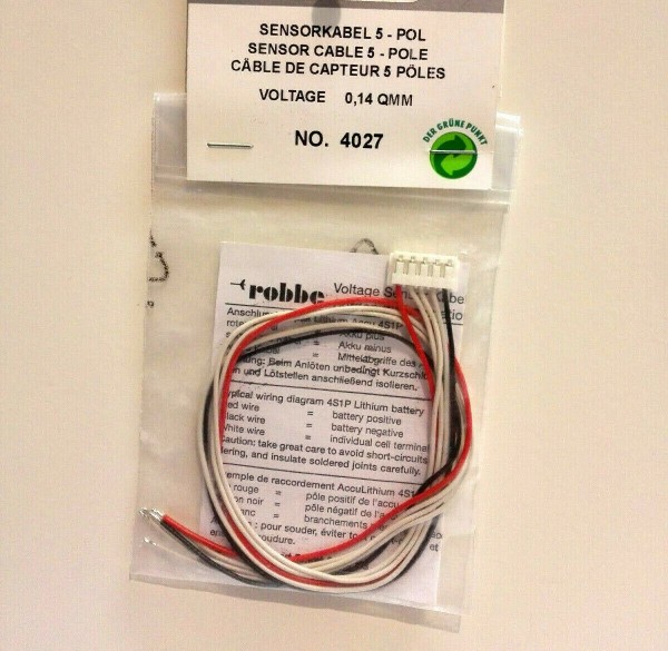 Robbe Voltage Sensorkabel 5-P. 0,2qmm