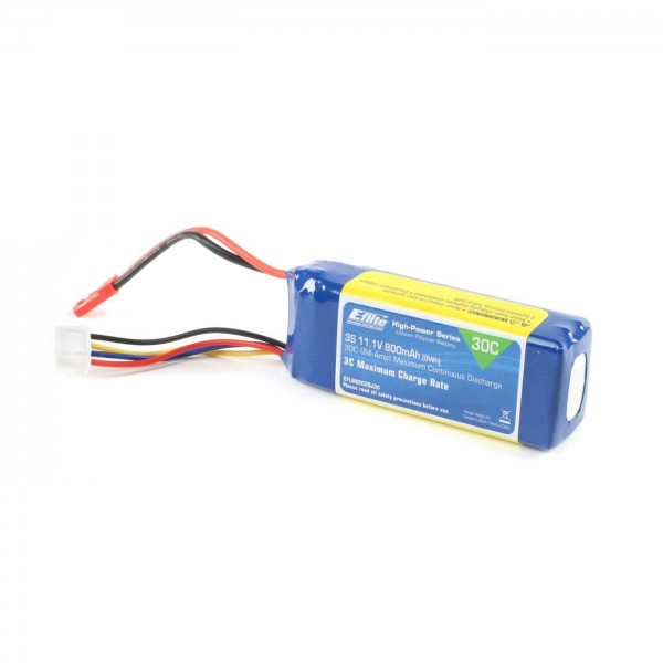 800mAh 3S 11.1V 30C LiPo 18AWG JST