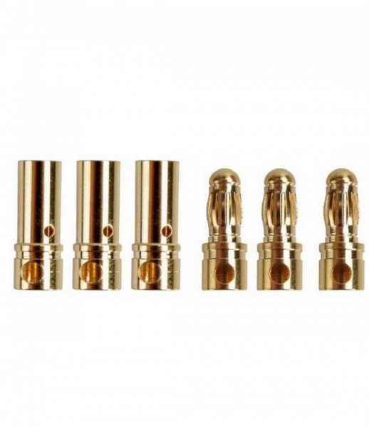 Goldkontakte Stecker 3 Paare 3.5mm