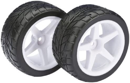 Wheel Set Buggy "5-Spoke / Street" rear white 1:10 (2) by ABSIMA