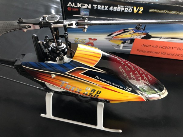 T-REX450 PRO FBL +HC3-Xbase+Roxxy, Chassis verbaut, siehe Bilder