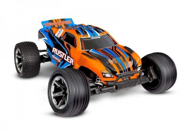 TRAXXAS Rustler Orange RTR ohne Akku/Lader 1/10 2WD Monster Truck Brushed--Copy-Copy