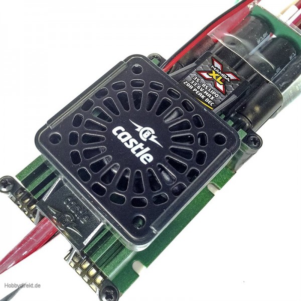 Castle - Mamba XLX - 1-5 Extreme Brushless Car Regler - Datenspeicher - Telemetrie fähig - Aux. Kabe