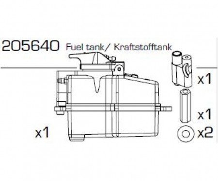 Nitro Ersatztank passend für Carson CY-2 uvm.