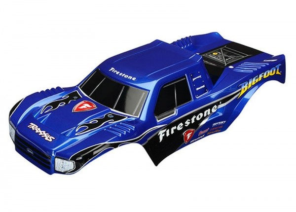 Karosserie BIGFOOT Firestone lackiert + Aufkleber TRAXXAS Officially Licensed Replica